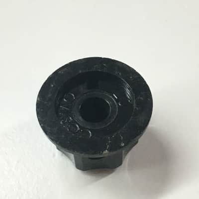 3 Fender Vintage Reissue Cosmo USA Relic Black Jazz Bass Knobs Fits 1/4” Pots Aged Guitar image 5