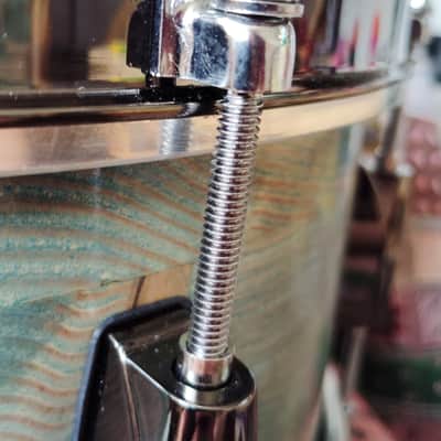 SSS Solid Shell Shop Custom Snare Drum 2025 - Turquoise image 18