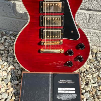 Gibson CustomShop, Les Paul Custom III, Translucent Red, 2010s image 3