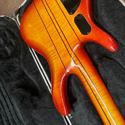 Used PEAVEY TL-Five 5-string electric Sunburst Orange w/ Hard Case BASS guitar TL-5 image 9