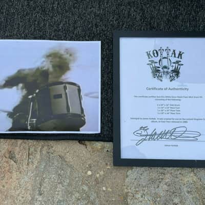 Pearl MLX Maple White 4pc Drum Set Kit owned by James Kottak Ex Scorpions !!! image 8