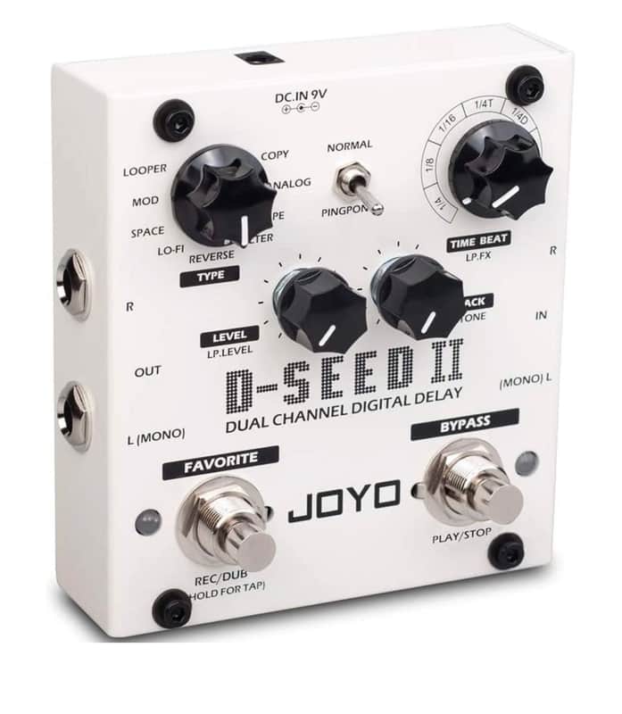 JOYO D-SEED Dual Channel Digital Delay Guitar Effect Pedal with Four Modes Joyo D-Seed II Stereo Delay 2020 - White image 1