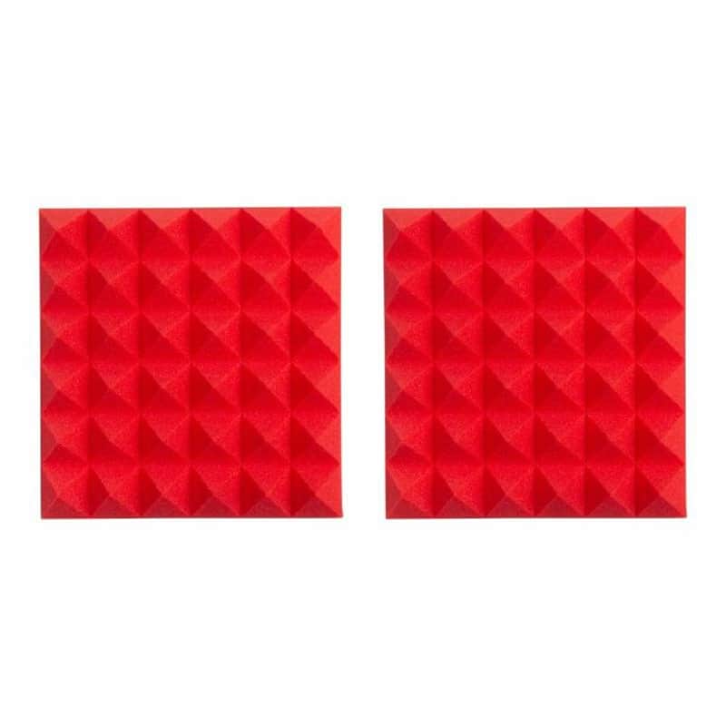 Gator Gator 12x12" Thick Foam Pyramid Panels (, pack of 2) red