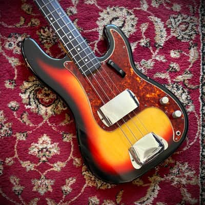1963 Fender Precision Bass with Rosewood Fretboard - Sunburst Finish image 2