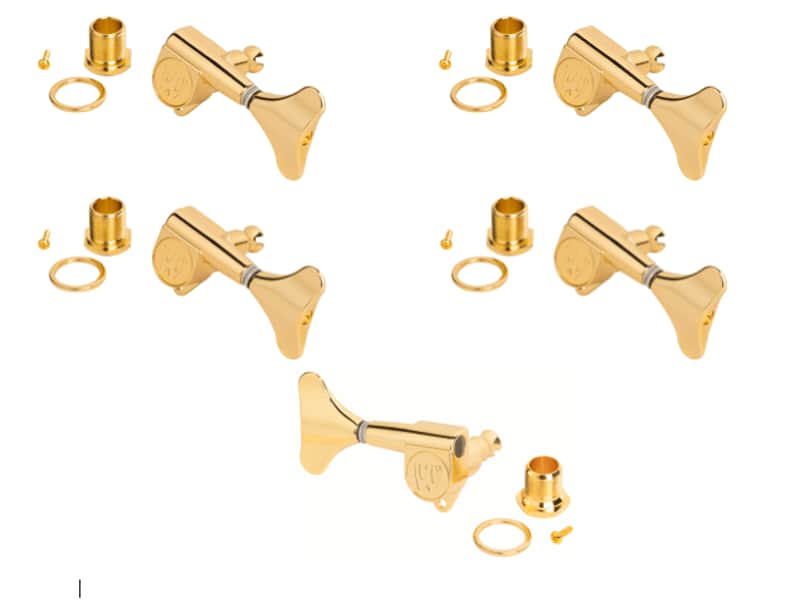 Warwick Bass Gold Tuning Key Set of (5) - Gold image 1