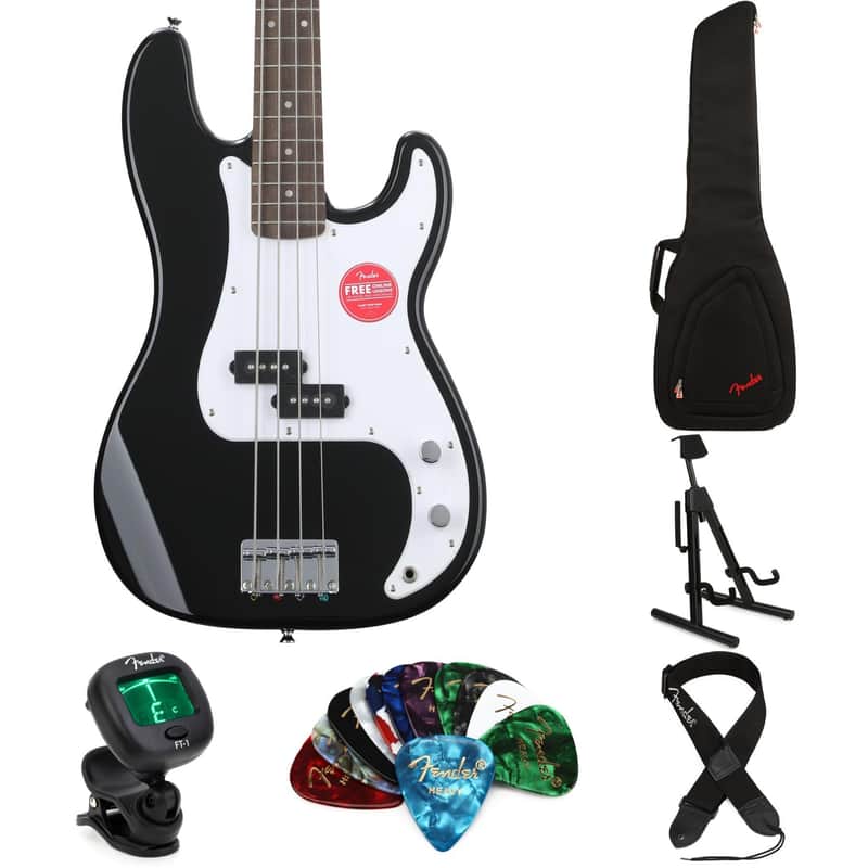 Squier Sonic Precision Bass Essentials Bundle - Black image 1