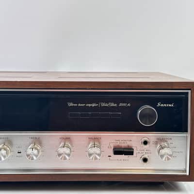 Sansui 5000A AM/FM Tuner Amplifier w/ Wood Cabinet image 5