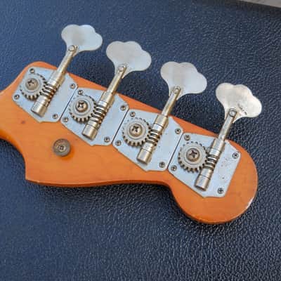 Rare Lefty! 1965 Fender Jazz Bass Neck With Tuners, Matching White Head Stock! 100% Original image 7