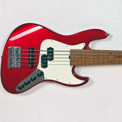 Sadowsky MetroExpress 21 Fret Vintage JJ Bass 5 String Candy Apple Red Metallic High Polish Maple Board image 3