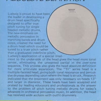 Ludwig RARE, Vintage 25" WeatherMaster T-123-TIMPANI "Profile series "60s-70s  - White 🤍 image 11