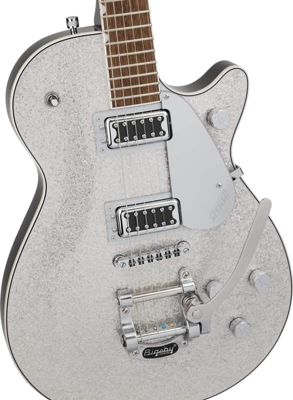 Gretsch G5230T Electromatic Sparkle Jet FT Single-Cut with Bigsby, Laurel Fingerboard, Silver Sparkle image 1