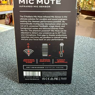 D'Addario IR Mic Mute Infared Mic Microphone Sensor Black with Box image 10