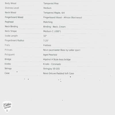 Novo Ivorus Bass Fretless - Mayan Burst #26122 image 16