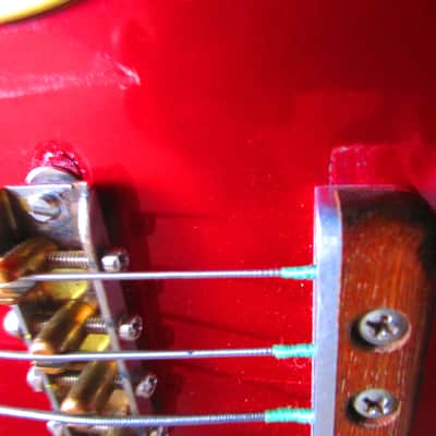 Mosrite The Ventures Bass Guitar, 1964, Candy Apple Red, Case image 11