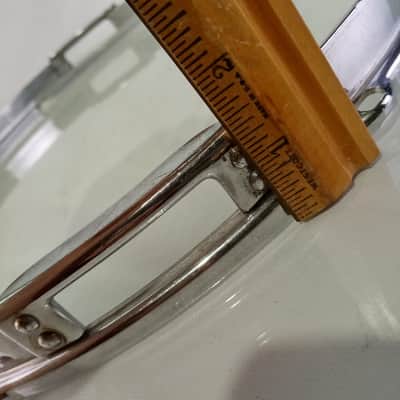 Slingerland 15" Chrome Radio King Resonant Snare Drum Rim/Hoop Riveted Gates 40s image 7
