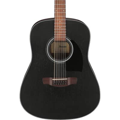 Ibanez PF5412WKH 12 String Dreadnought Acoustic Guitar - Weathered Black image 1