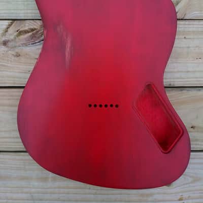 Farris Built™ Custom HHH Jazzmaster Body Trans Red Relic Left Handed image 2