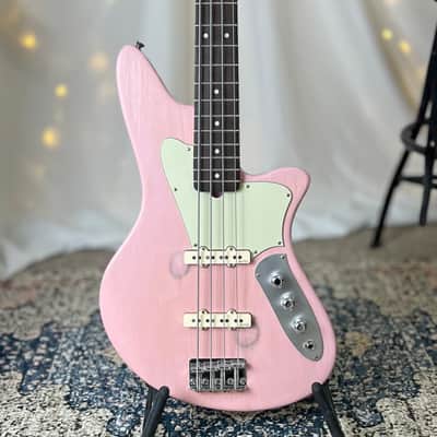 CLEARANCE: Offbeat Guitars O* Series "Jacqueline" J2 Bass in Strawberry Milkshake on Pine, EMG JVHZ Pickups image 1