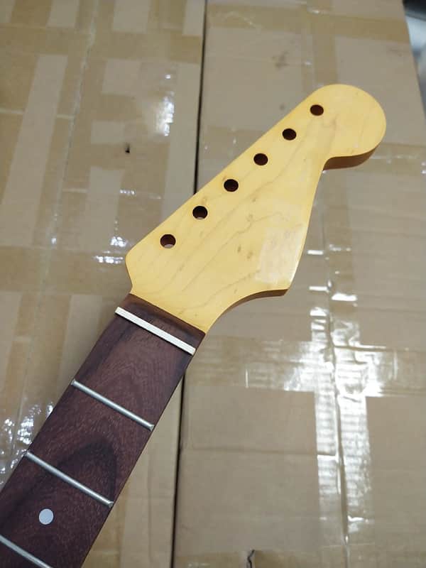 Maple Stratocaster Guitar Neck with Rosewood Fingerboard, 21-Frets image 1