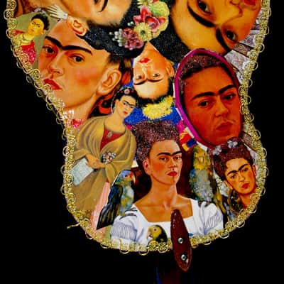 Art Guitar "FRIDA KAHLO" by the Artiste El Daga  Collage NFT Opportunity. Non Fungible Token Bitcoin image 19