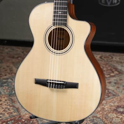 Taylor 312ce-N Nylon Grand Concert Acoustic/Electric Guitar - Natural with Hardshell Case image 3
