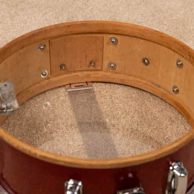 Vintage MIJ 5x14 Red Sparkle Snare Drum image 14