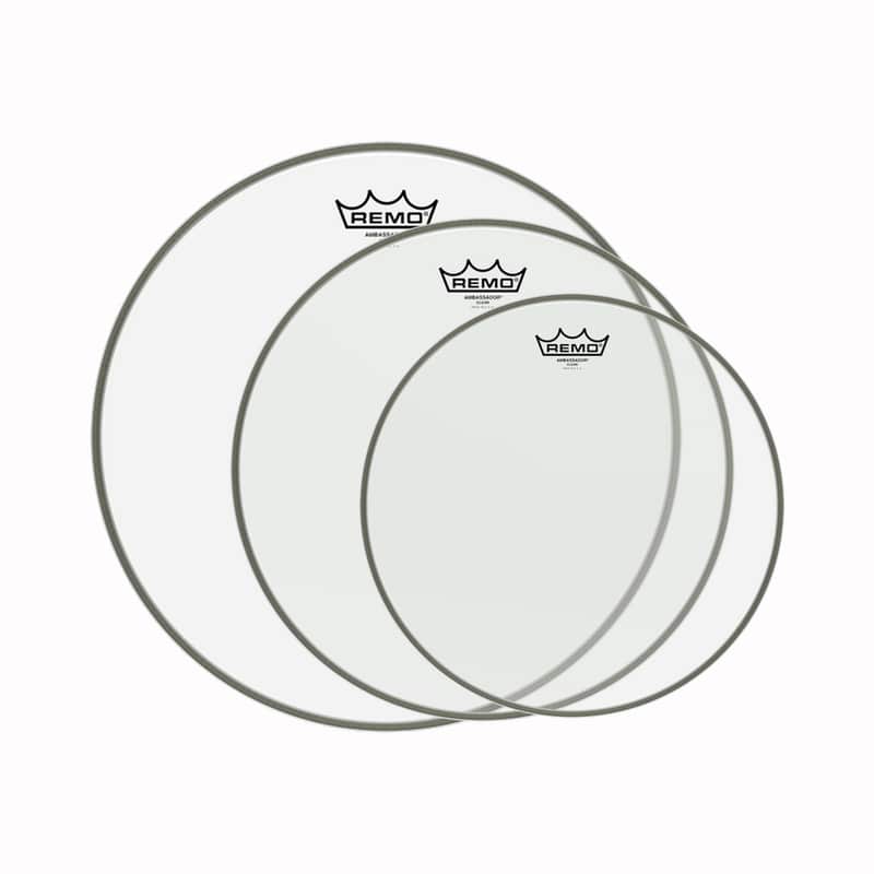 Remo 10/12/16" Ambassador Clear Drumhead (3 Pack Bundle) image 1