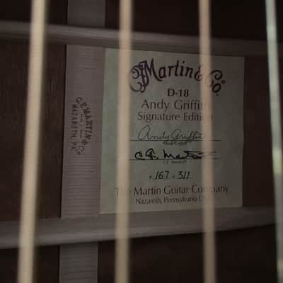 Martin D-18 Andy Griffith 2004 Signature Model image 7