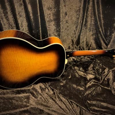 Guild F50 2012 Sunburst New Hartford Ext Condition Flame Maple Archback Guild Acoustic F55 JF65 image 4