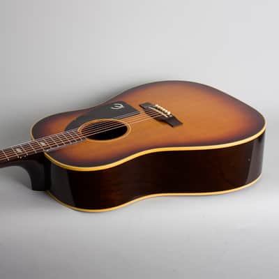 Epiphone FT-79 Texan Flat Top Acoustic Guitar (1959), ser. #A-2499, black tolex hard shell case. image 7