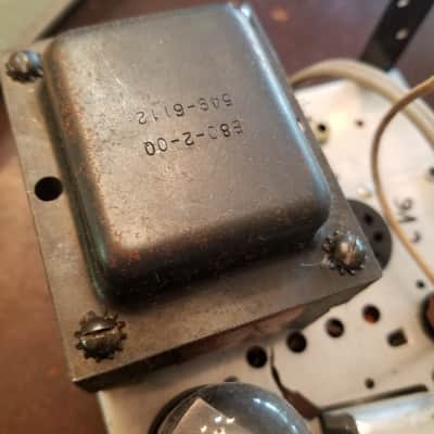 Silvertone Sears mono Tube Amplifier 6V6 project chassis cab case handle Fisher AlNiCo Speaker 1961 Tan image 9