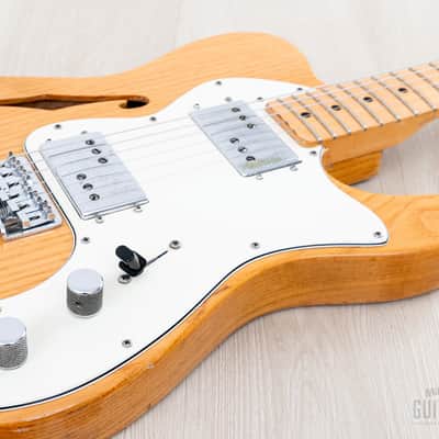 1975 Fender Telecaster Thinline Vintage Semi-Hollow Guitar Natural Ash w/ Seth Lover-Designed CuNiFe Wide Range, Case image 6