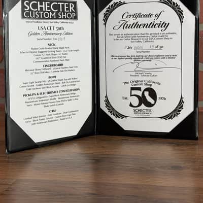 Schecter USA Custom Shop CET 50th Anniversary Electric Guitar - Golden Anniversary (13 out of 50) image 15