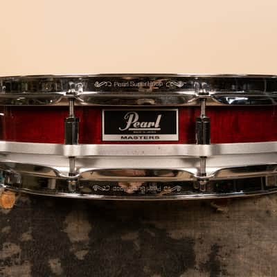 1980s Pearl 3.5x15 Sequoia Red Maple Free Floating Snare Drum image 1