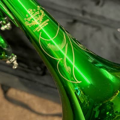 Used Henlucky HTR-6337GR Trumpet Green w/ Lightweight Case Local Pickup Item SOLD AS-IS image 5