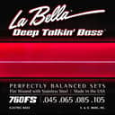 La Bella Bass Strings Deep Talkin' Bass Flat Wound Stainless Steel 45-105
