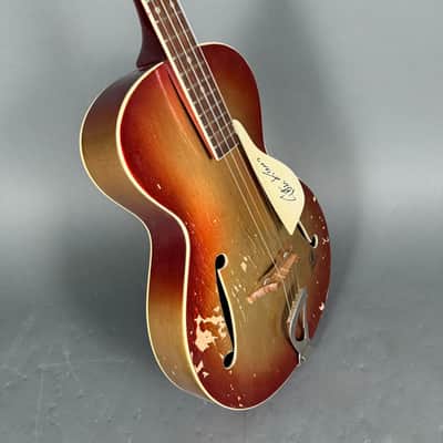 Framus Peter Kraus 5/140 Solist 1959 signed Autogram goldsparkleburst 4 string image 10