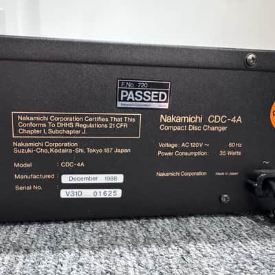 NAKAMICHI CDC-4A CD Player & Changer image 3