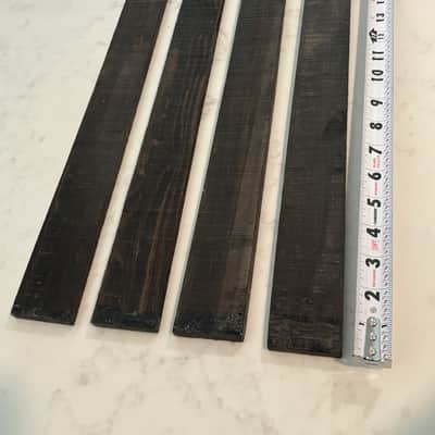 Gaboon Ebony cut by Rickenbacker Fretboard Blank 1965 - Black / figured image 1
