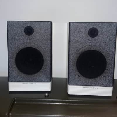 Early 90's White Bookshelf Speakers - MS Mordaunt Short (Made in England) image 1