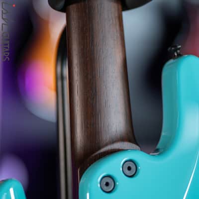 Dingwall Super J 5-String Buckeye Burl Purple to Turquoise Reverseburst image 16