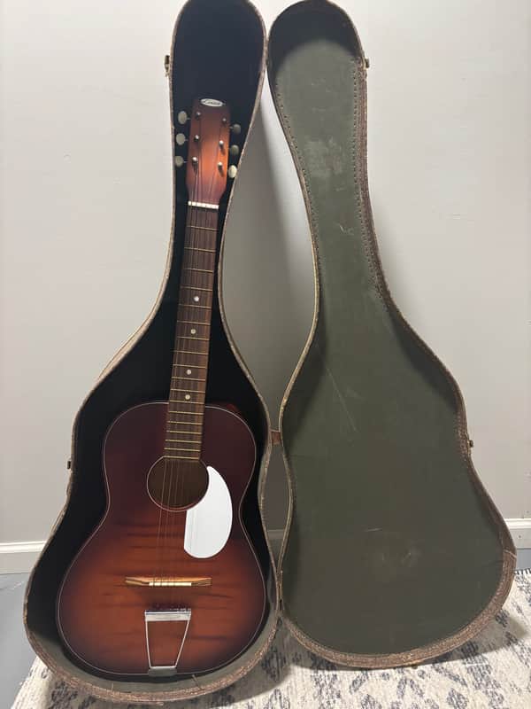 Lindell Vintage Parlor Acoustic Guitar 1960’s - Honey Burst image 1