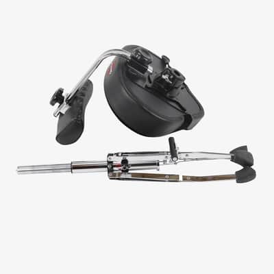 Gibraltar Tall Hydraulic 16” Cordura Saddle Stool w/ Backrest & Footrest - 9808H image 4
