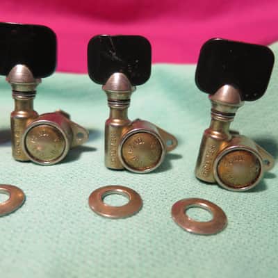 RARE vintage 1963 Grover Pat Pend nickel tuners for Gibson Les Paul es 335 175 sg flying v 330 image 2
