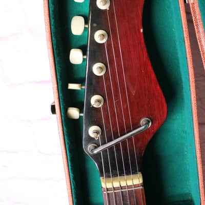 👀 Rare 1960's Woodward Electric Guitar w/ Original Faux Tweed Case Teisco Hoshino Ibanez image 4
