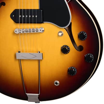 Gibson ES-330 Hollow Body Guitar w/ P-90 Pickups and Hardshell Case - Tobacco Sunburst image 4