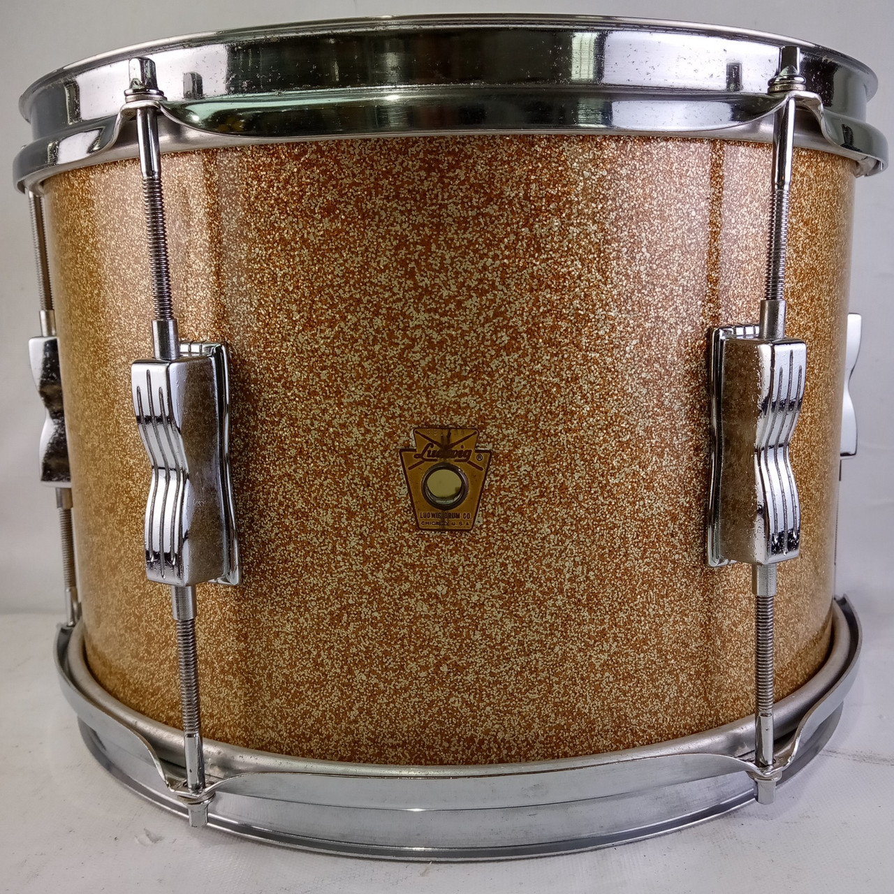 Ludwig 8x12"Champagne Sparkle Club Date Tom Drum Vintage60s Classic Keystone USA — main photograph