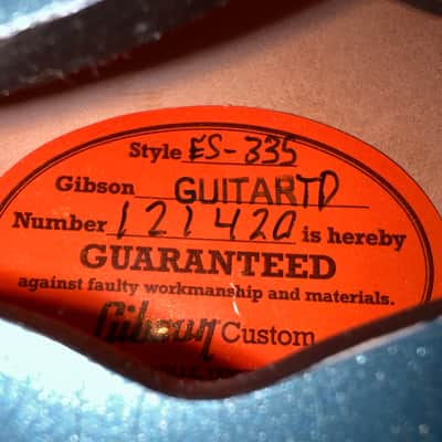 Gibson Custom Shop Murphy Lab '64 ES-335 Made to Measure 2021 - Pelham Blue image 6