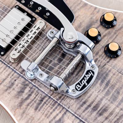 2023 Kauer Banshee Deluxe Stonewash Flame Top, Near-Mint w/ Wolfetone & Bigsby image 8
