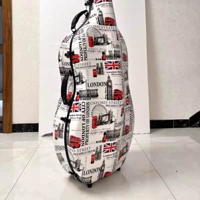 4/4 Cello Case Carbon Fiber Cello Box Carry for pyramid colour,free shipping image 2